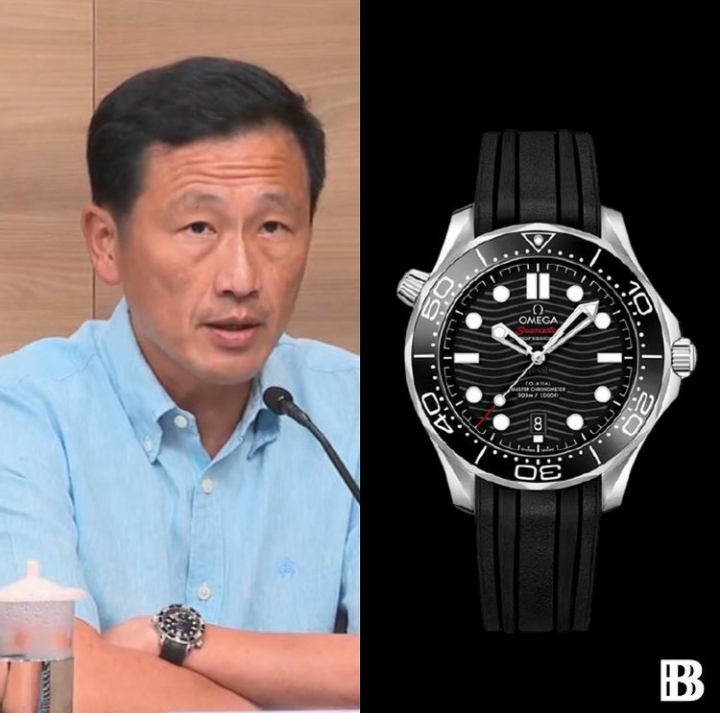 Ong Ye Kung with his Omega Seamaster Diver